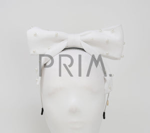 POP UP BOW WITH SCATTERED PEARLS HEADBAND