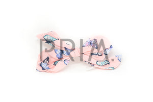 BUTTERFLY PRINT COVERED WITH TIE BOW CLIP