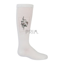 Load image into Gallery viewer, ZUBII FLORAL FRAME KNEE SOCK
