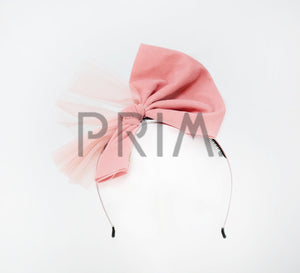 VELVET TULLE BOW HEADBAND