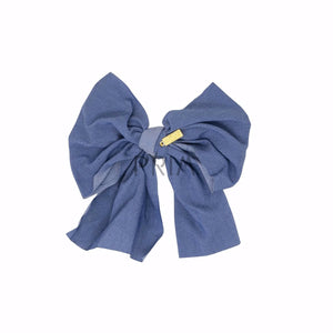 HEIRLOOMS DENIM BOW CLIPS