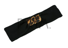 Load image into Gallery viewer, DACEE LEOPARD CORDUROY TURBAN CENTER JUNIOR HEADWRAP
