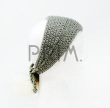 Load image into Gallery viewer, SOLID KNIT POM POM EAR WARMER TAILS
