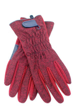Load image into Gallery viewer, KNITTED BIRDS EYE BACK WITH LEATHER STRAP GLOVE
