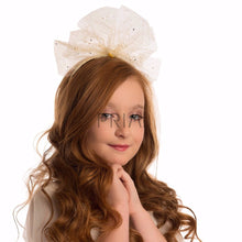Load image into Gallery viewer, SPARKLY STIFF TULLE BOW HEADBAND
