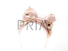 Load image into Gallery viewer, SHIMMER METALLIC DOUBLE POP UP BOW HEADBAND
