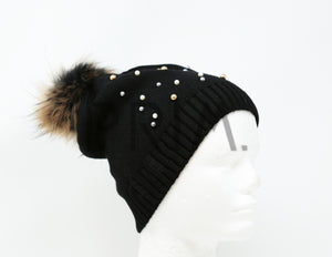 PEARL POM POM HAT