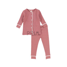 Load image into Gallery viewer, LIL LEGS BUTTON FRONT LONG SLEEVE PJS

