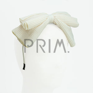 DACEE ACCORDION PLEATED KNIT BOW HEADBAND