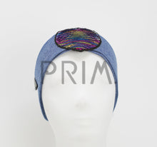 Load image into Gallery viewer, TWO WAY SEQUIN HEART JUNIOR HEADWRAP
