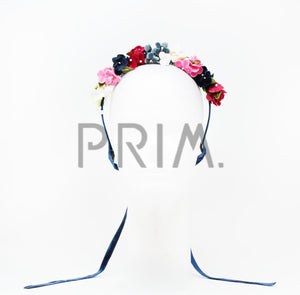 VELVET FLOWER WREATH HEADBAND