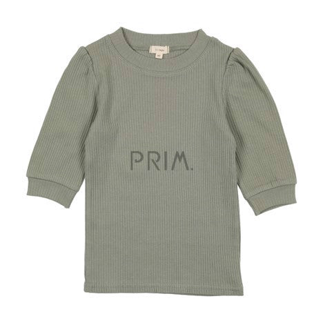 LILL LEGGS THREE QUARTER SLEEVE RIB PUFF TEE
