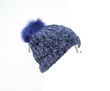 Load image into Gallery viewer, CHENILLE POM POM KNIT HAT
