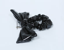 Load image into Gallery viewer, DACEE PATENT PUFFER BOW SCRUNCHY
