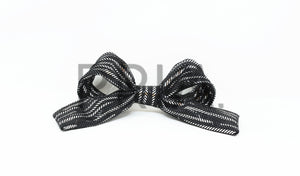 METALLIC SUEDE WIRE BOW CLIP