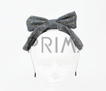 Load image into Gallery viewer, GOLD DOTTED PUP UP BOW HEADBAND
