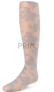 MEMOI FANCY FLORAL SHEER TIGHTS