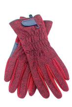 Load image into Gallery viewer, KNITTED BIRDS EYE BACK WITH LEATHER STRAP GLOVE
