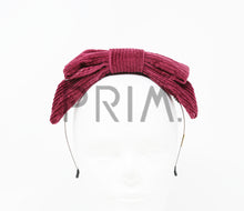Load image into Gallery viewer, CORDUROY WIRE BOW HEADBAND
