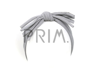 RIBBED ROLLED BOW HEADWRAP