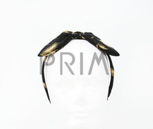 Load image into Gallery viewer, BOW WITH METALLIC FEATHERS HEADBAND
