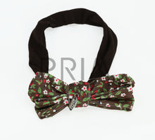 Load image into Gallery viewer, DACEE FLORAL CORDUROY BOW BABY HEADBAND

