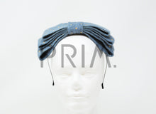 Load image into Gallery viewer, GOLD DOTTED MOHAIR LAYERED BOW HEADBAND

