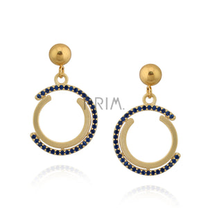 MATTE GOLD CONCENTRIC CIRCLE EARRING