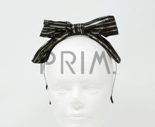 Load image into Gallery viewer, METALLIC SUEDE WIRE BOW HEADBAND
