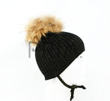 Load image into Gallery viewer, METALLIC POM POM HAT
