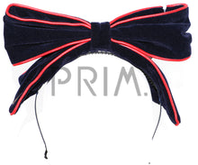 Load image into Gallery viewer, VELVET BOW LEATHER EDGE HEADBAND
