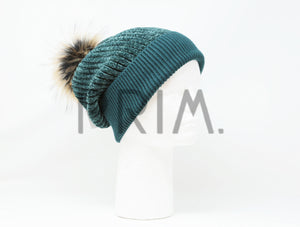 CHENILLE WINTER HAT WITH POM POM