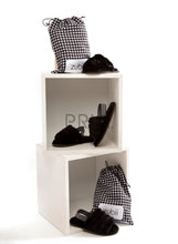 Load image into Gallery viewer, ZUBII HOUNDSTOOTH FUR SLINGBACKS
