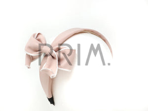 COVERED WITH EDGED BOW HEADBAND