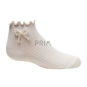 ZUBII PEARL BOW ANKLE