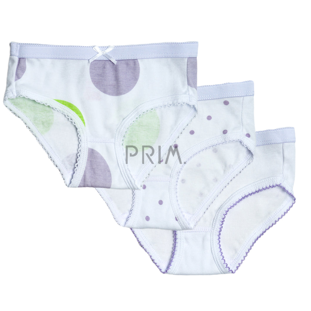 FEATHERS GIRLS POLKA DOT 3 PACK BRIEF