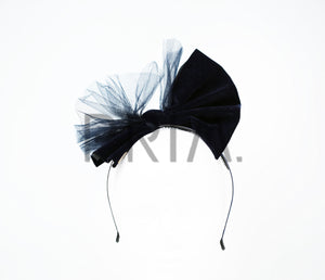 VELVET TULLE BOW HEADBAND