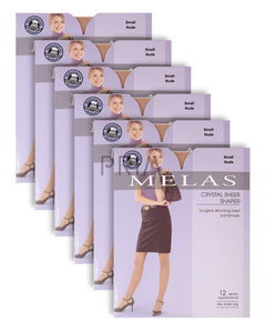 MELAS SHEER SHAPER 12 DENIER 6 PACK