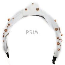 Load image into Gallery viewer, VELVET KNOT PEARLS HEADBAND
