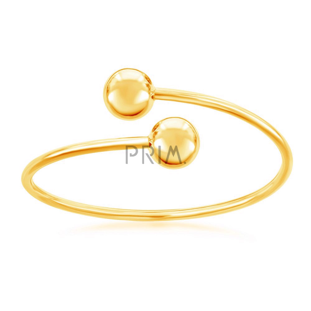 STERLING SILVER TWIN BEAD BANGLE