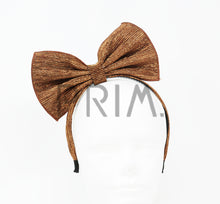 Load image into Gallery viewer, RIBBED SHIMMER BOW HEADBAND
