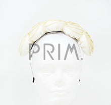 Load image into Gallery viewer, METALLIC EDGED MOHAIR ROSES HEADBAND
