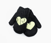 Load image into Gallery viewer, DACEE KNIT FOIL HEARTS MITTENS
