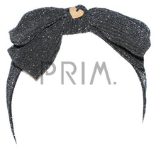 Load image into Gallery viewer, RIBBED SPARKLE BOW HEADWRAP
