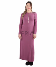 Load image into Gallery viewer, EMBROIDERED SHOULDER LONG NIGHTGOWN
