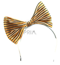 Load image into Gallery viewer, VELVET STRIPES BOW HEADBAND
