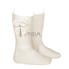 Load image into Gallery viewer, KNEE SOCK WITH GROSGRAIN BOW
