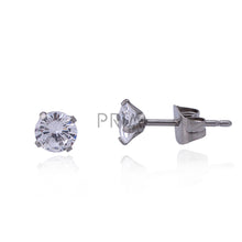 Load image into Gallery viewer, ROUND CZ STUD EARRING
