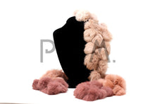 Load image into Gallery viewer, OMBRE RABBIT FUR POM POM SCARF
