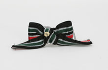 Load image into Gallery viewer, METALLIC STRIPED BOW SMALL CLIP
